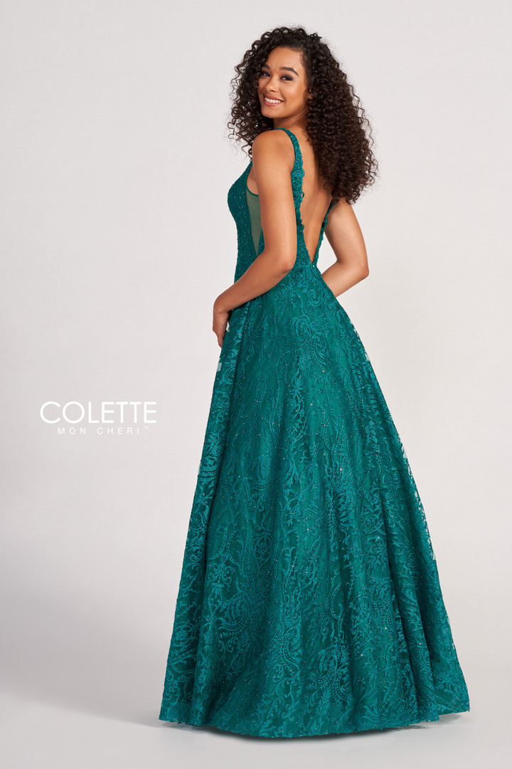 Colette by Daphne CL2029 Sleeveless Lace Long Prom Dress