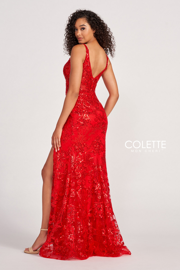 Colette by Daphne CL2040 Novelty Lace Sequins Prom Dress