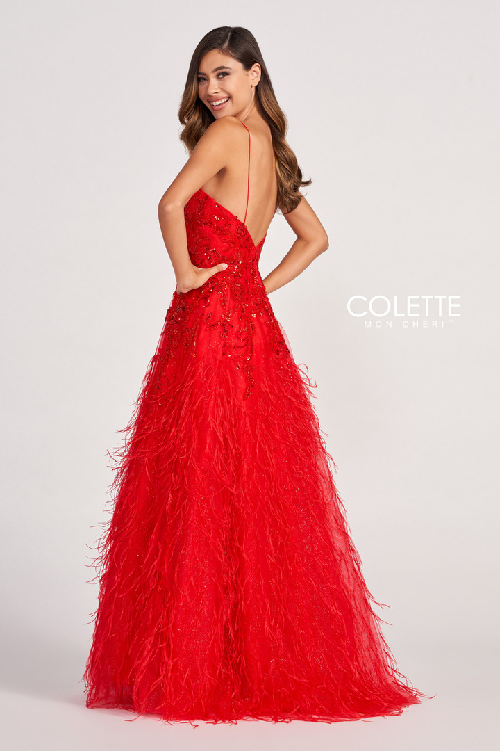 Colette by Daphne CL2044 Glitter Tulle Beading Dress
