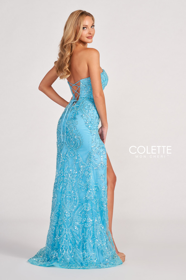 Colette by Daphne CL2046 Tulle Beaded Embroidery Dress