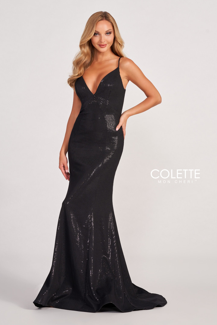 Colette by Daphne CL2077 Novelty Stretch Sequin Dress