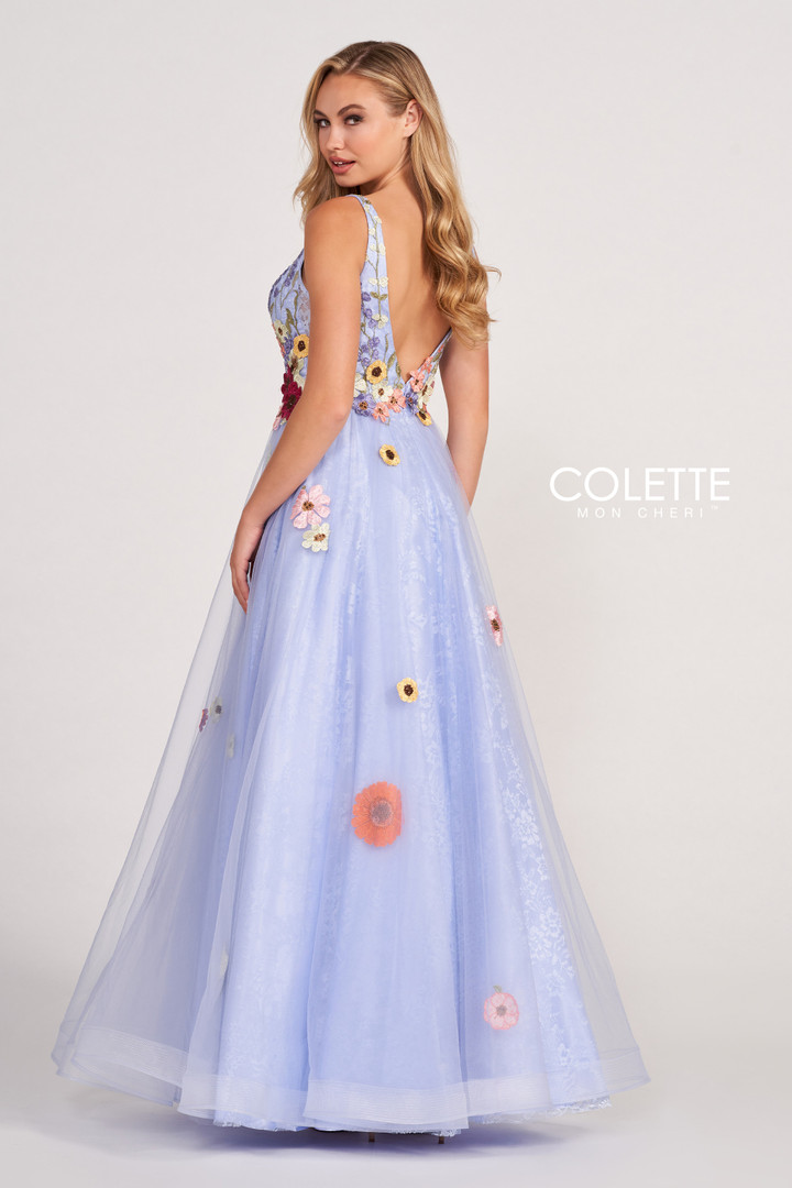 Colette by Daphne CL2084 Tulle Flower Appliques Dress