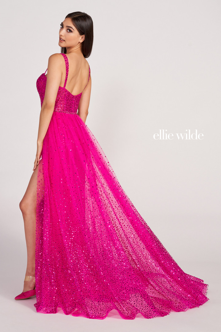 Ellie Wilde by Mon Cheri EW34104 Crystal Beads Long Dress