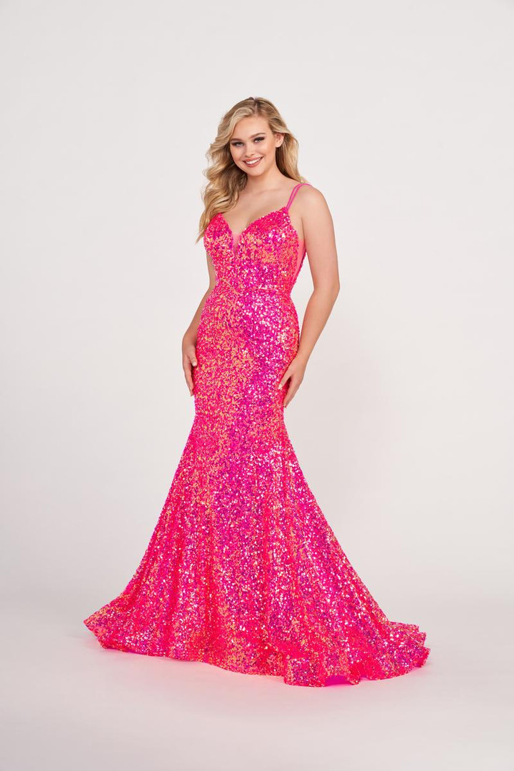Ellie Wilde by Mon Cheri EW34016 Sequin Jersey Long Dress