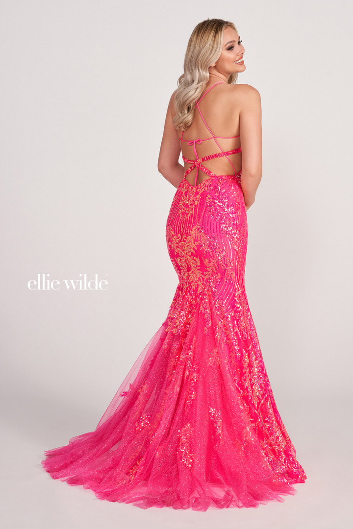 Ellie Wilde by Mon Cheri EW34023 Glitter Tulle Jersey Dress