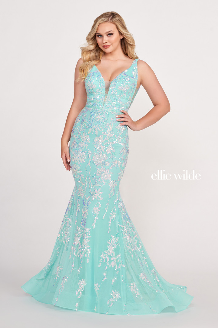 Ellie Wilde by Mon Cheri EW34041 Jersey Crystal Beads Dress