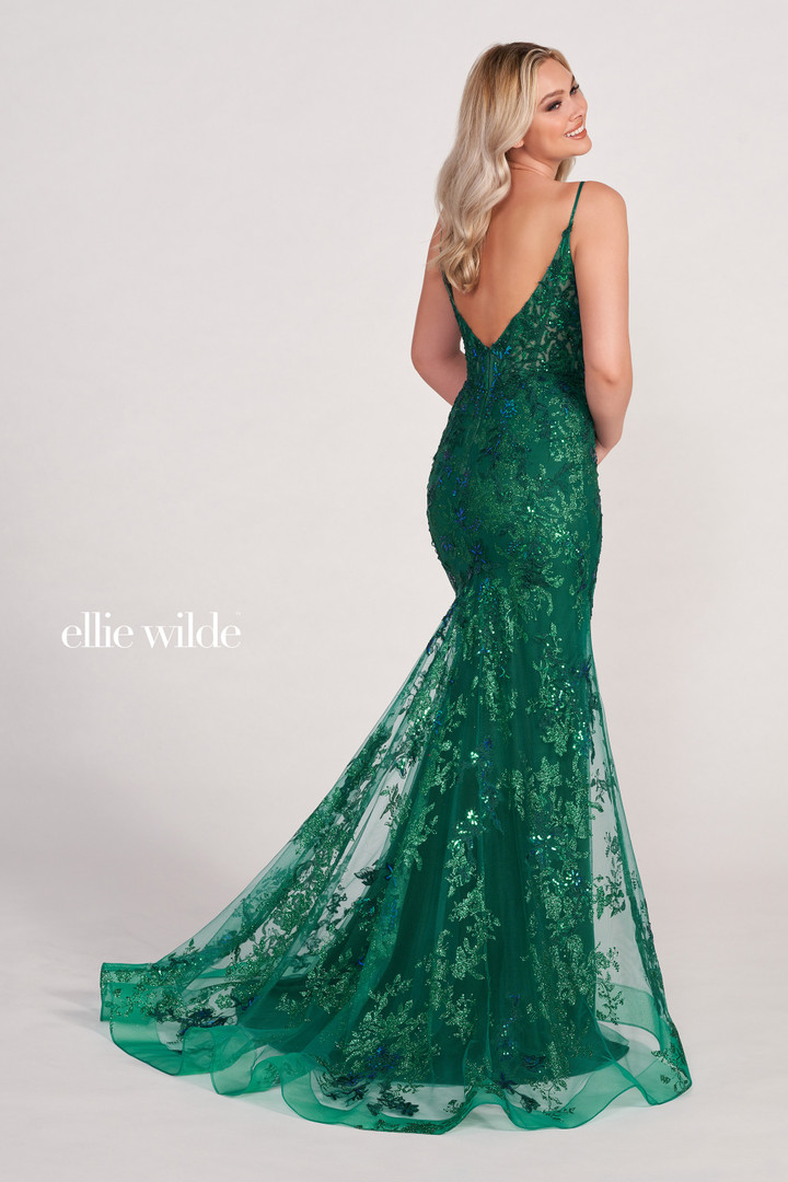 Ellie Wilde by Mon Cheri EW34061 Embroidered Lace Long Dress