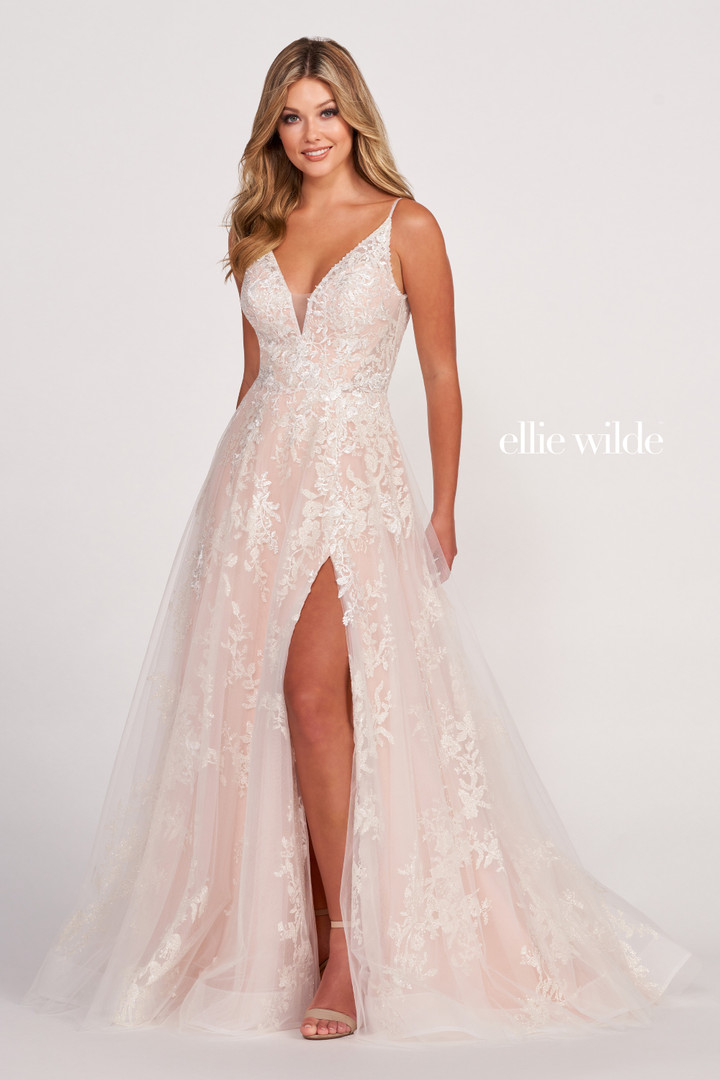Ellie Wilde by Mon Cheri EW34107 Cracked Ice Tulle Dress