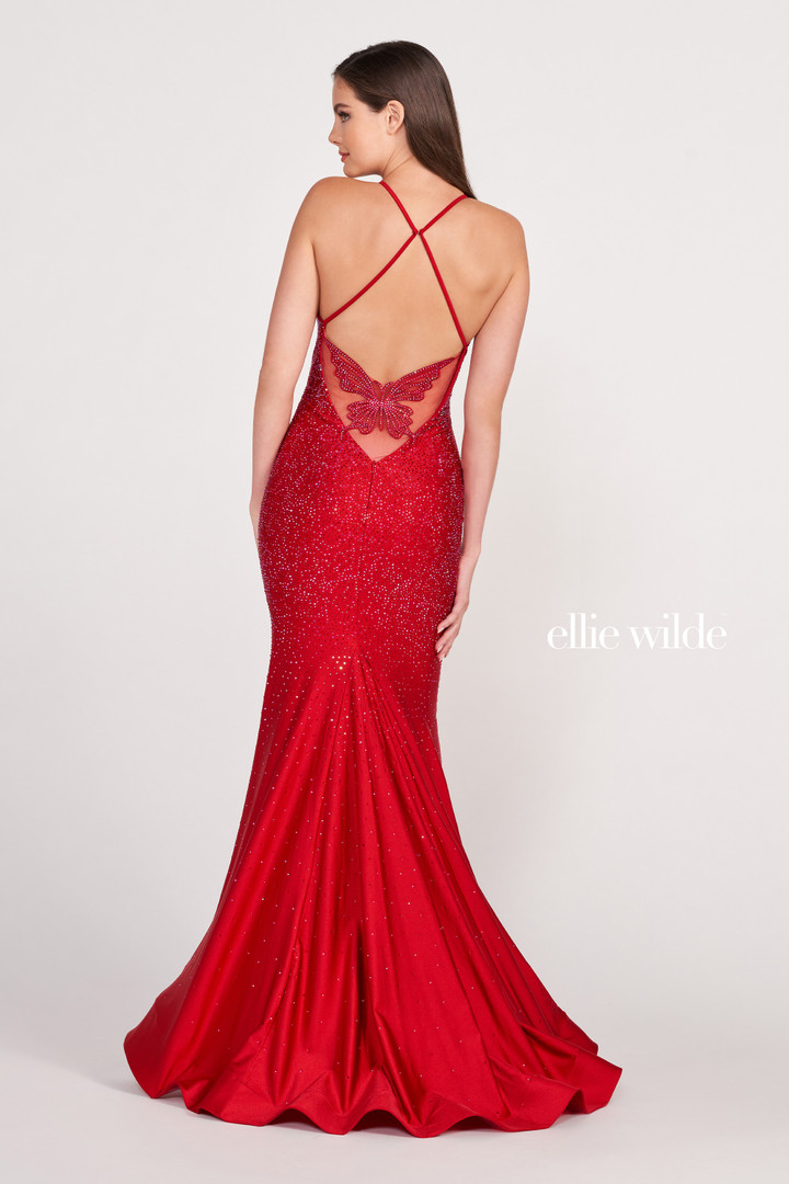 Ellie Wilde by Mon Cheri EW34005 Embroidered Long Prom Dress