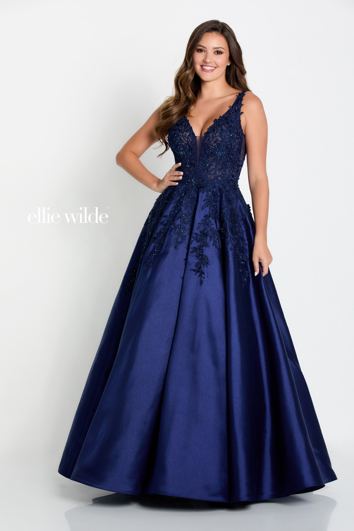 Ellie Wilde by Mon Cheri EW34050 Embroidered Lace Long Dress