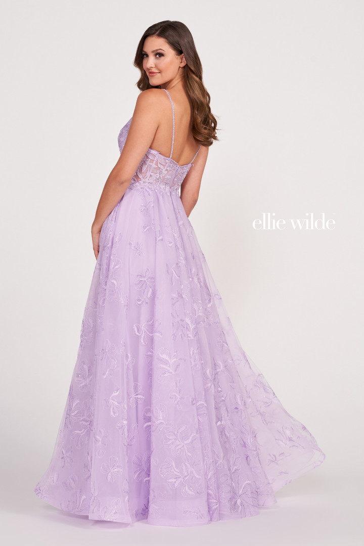Ellie Wilde by Mon Cheri EW34051 Embroidered Lace Long Dress