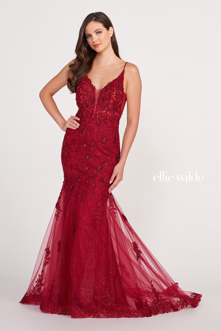 Ellie Wilde by Mon Cheri EW34067 Glitter Tulle Jersey Dress
