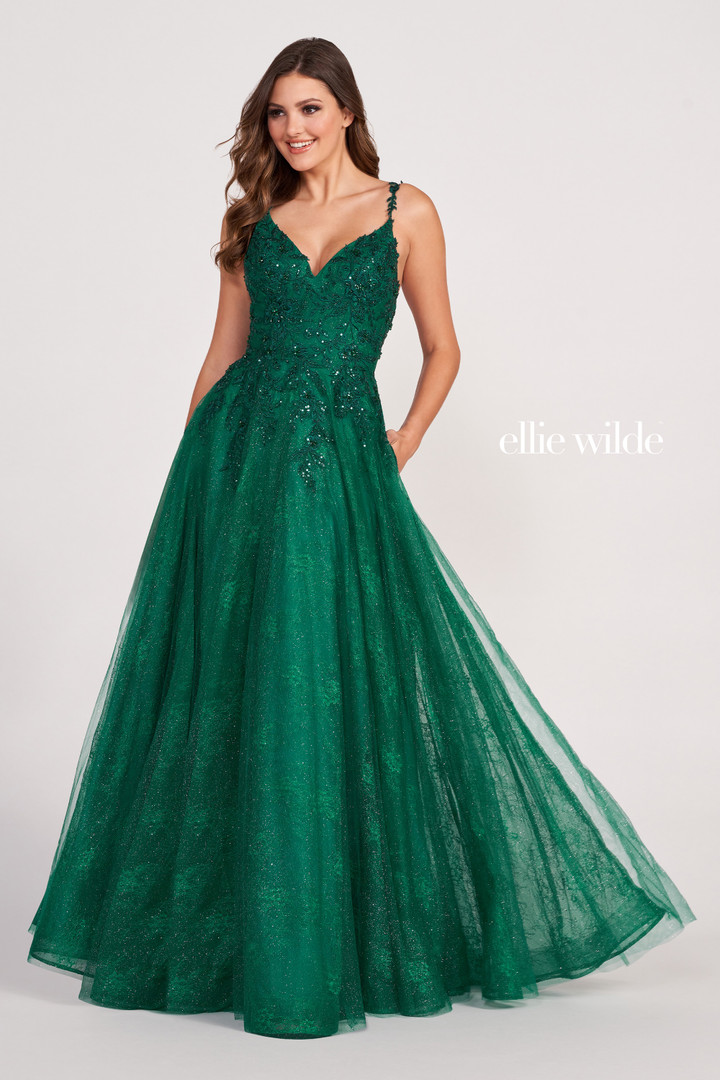 Ellie Wilde by Mon Cheri EW34086 Embroidered Lace Long Dress