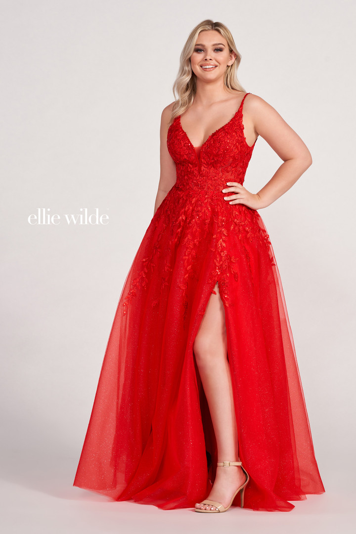 Ellie Wilde by Mon Cheri EW34089 Embroidered Lace Long Dress