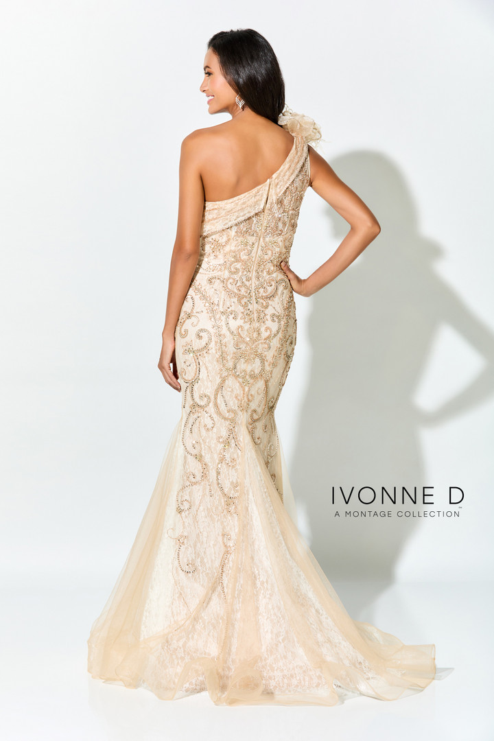 Ivonne D by Mon Cheri ID922 Allover Lace Beads Sequins Dress