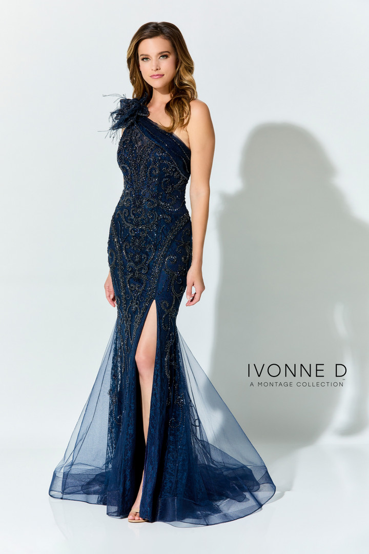 Ivonne D by Mon Cheri ID922 Allover Lace Beads Sequins Dress