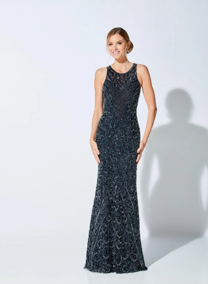 Ivonne D by Mon Cheri 221D55 Tulle Jersey Lining Beads Dress