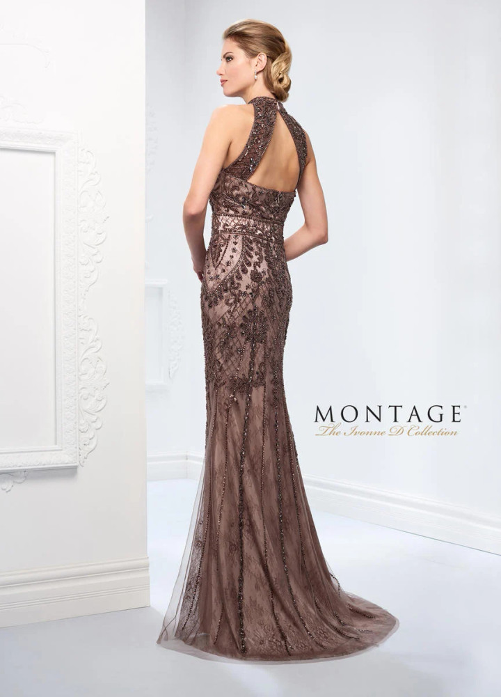 Ivonne D by Mon Cheri 218D27 Hand Beads Overlace Long Dress