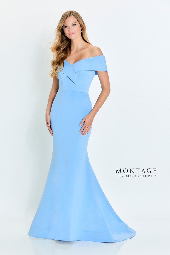 Montage by Mon Cheri M539 Stretch Crepe Sweetheart Neck Gown