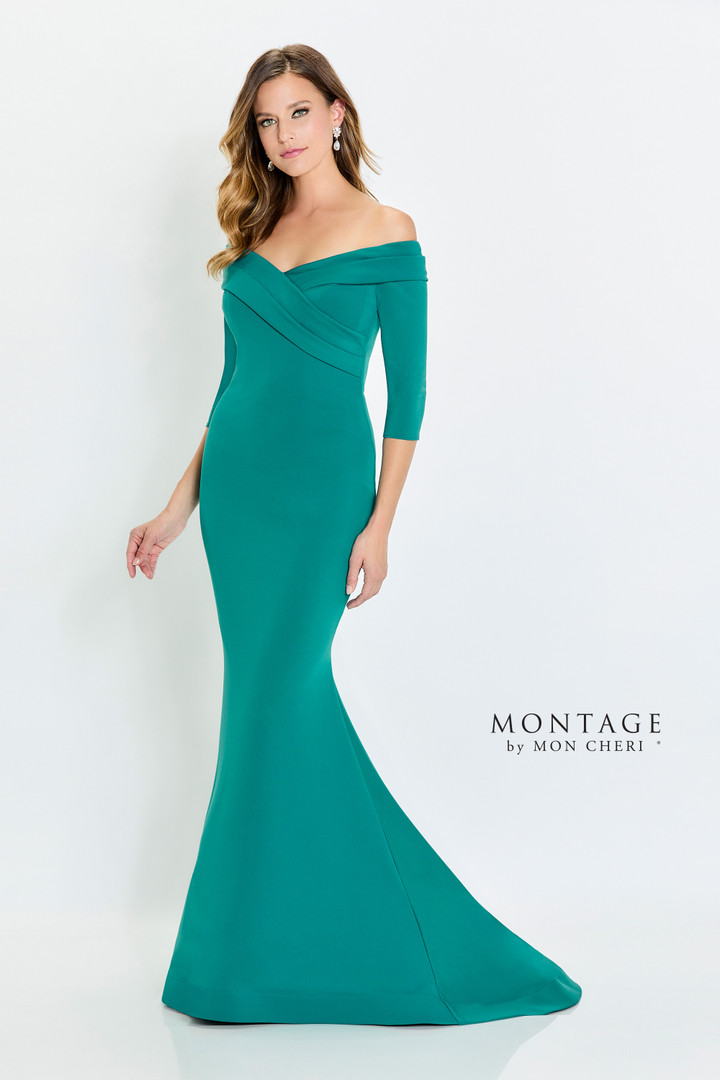 Montage by Mon Cheri M540 Stretch Crepe Sweetheart Neck Gown