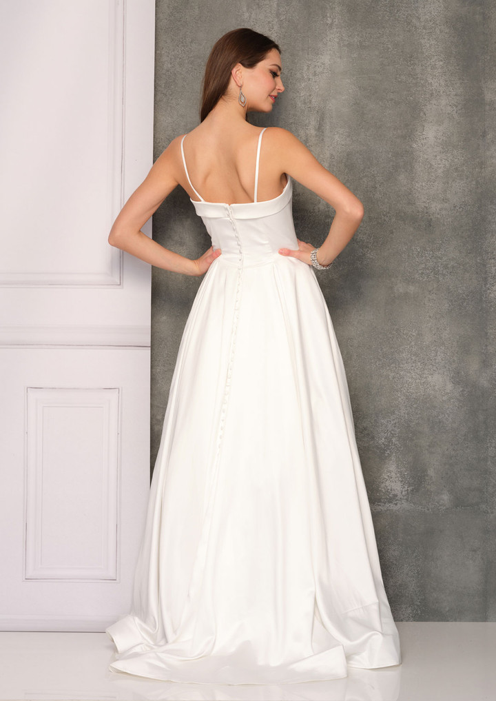Dave and Johnny 10853 Sleeveless Sweetheart Neck Bridal Gown