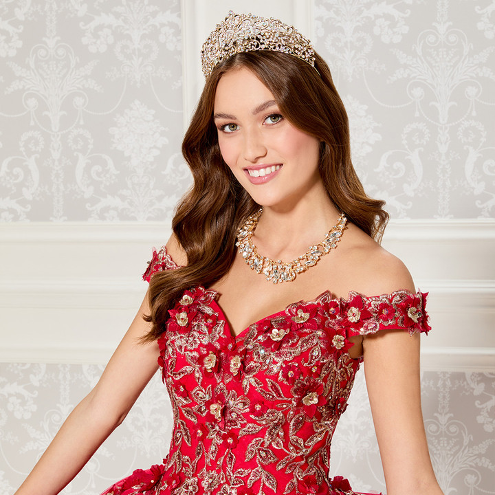 Princesa by Ariana Vara PR30114 Embroidered Lace Ball Gown