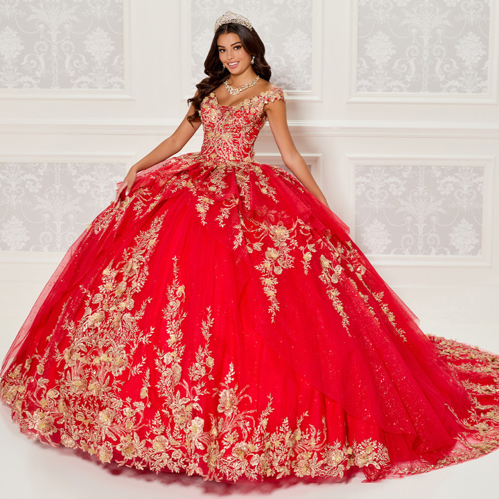 Princesa by Ariana Vara PR30119 Embroidered Lace Ball Gown