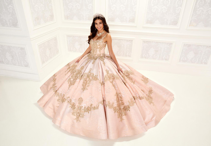 Princesa by Ariana Vara PR30085 Metallic Jacquard Ball Gown