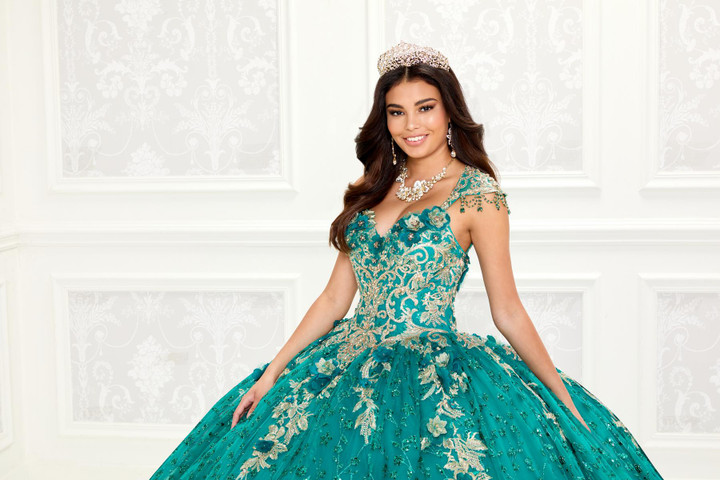 Princesa by Ariana Vara PR30088 Cracked Ice Glitter Gown