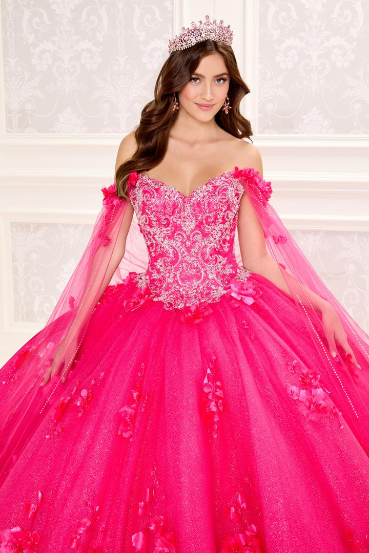 Princesa by Ariana Vara PR22021 Glitter Tulle Beading Gown