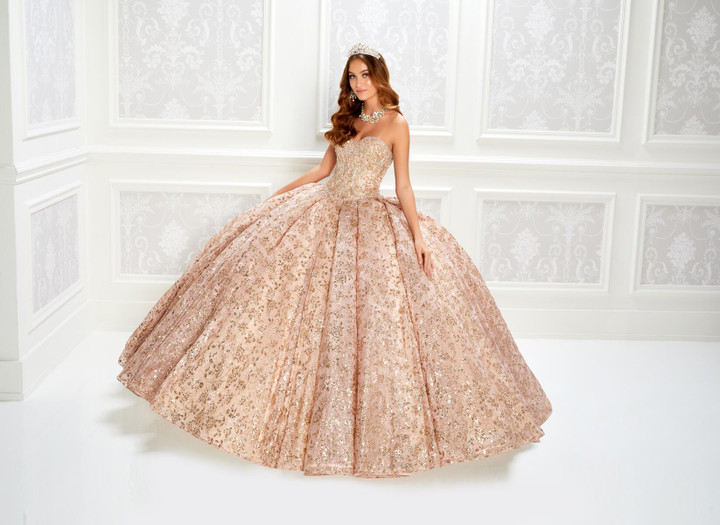 Princesa by Ariana Vara PR22022 Novelty Allover Lace Gown