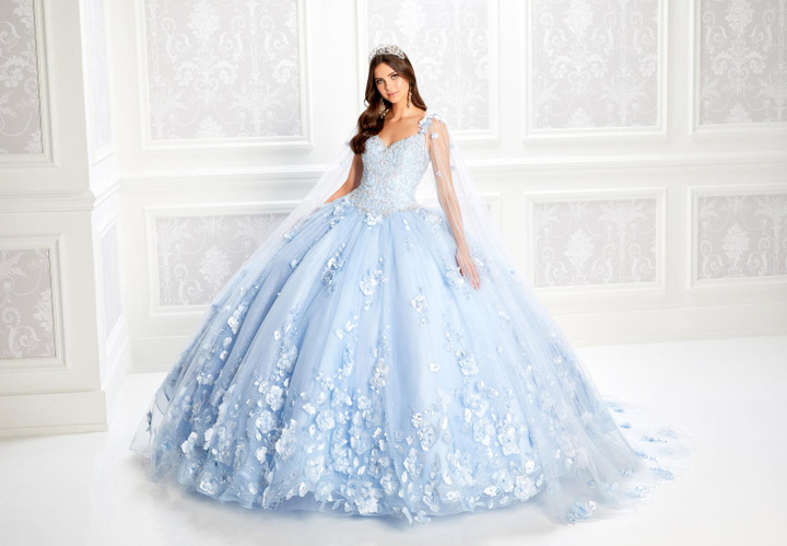 Princesa by Ariana Vara PR22021NL Glitter Tulle Beaded Gown