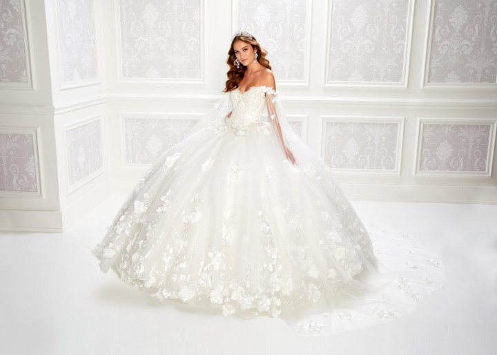 Princesa by Ariana Vara PR22021NL Glitter Tulle Beaded Gown