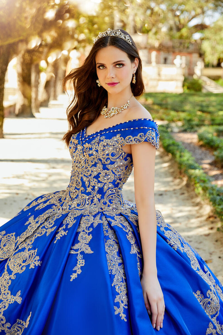 Princesa by Ariana Vara PR22029 Brushed Satin Beading Gown