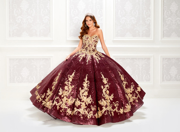 Princesa by Ariana Vara PR22030 Novelty Sequin Long Gown