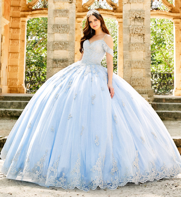Princesa by Ariana Vara PR22032 Novelty Glitter Tulle Gown