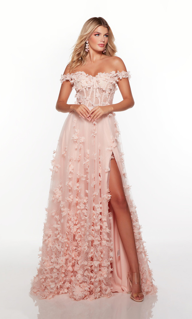 Alyce Paris 61308 Off The Shoulder A-line Long Formal Dress