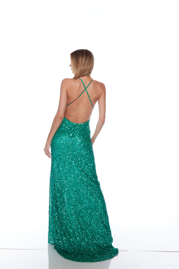 Alyce Paris 88002 Hand Beaded Deep V-Neck Sleeveless Dress