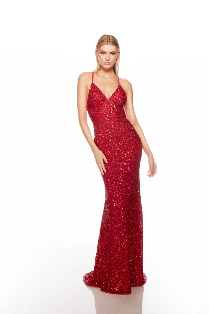 Alyce Paris 88003 Hand Beaded Deep V-Neck Sleeveless Dress