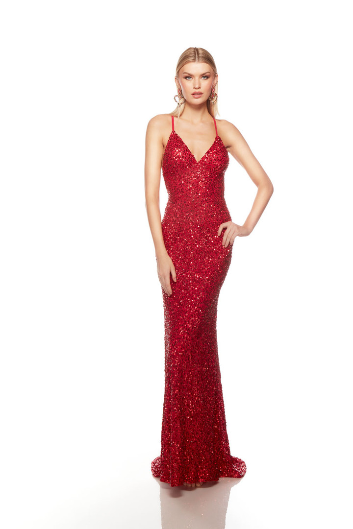 Alyce Paris 88003 Hand Beaded Deep V-Neck Sleeveless Dress