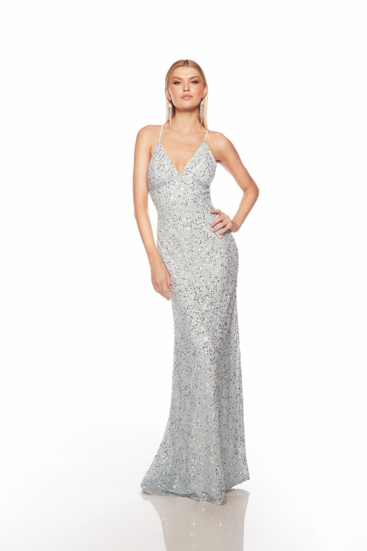 Alyce Paris 88003 Hand Beaded Deep V-Neck Sleeveless Dress