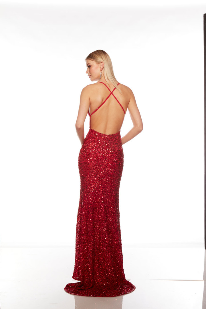 Alyce Paris 88003 Hand Beaded Deep V-Neck Sleeveless Dress