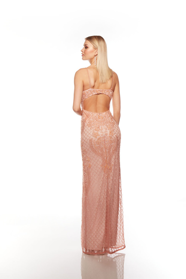 Alyce Paris 88004 Hand Beaded Scoop Neck Sleeveless Dress