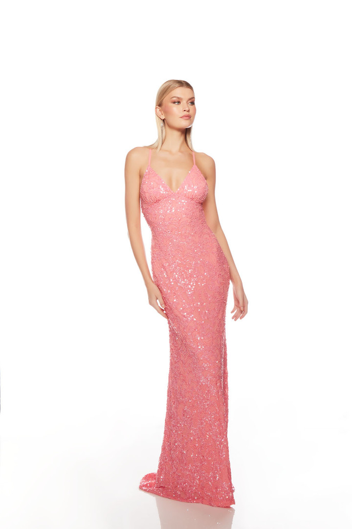 Alyce Paris 88009 Hand Beaded Deep V-Neck Sleeveless Dress