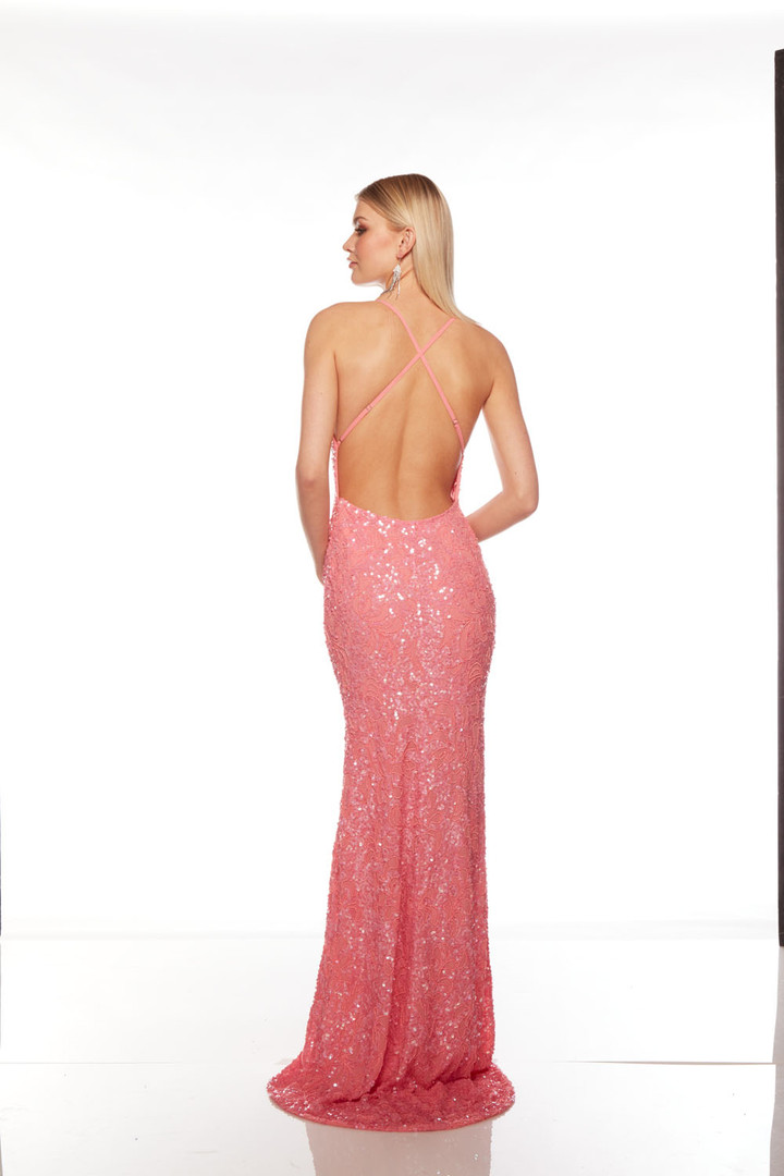 Alyce Paris 88009 Hand Beaded Deep V-Neck Sleeveless Dress