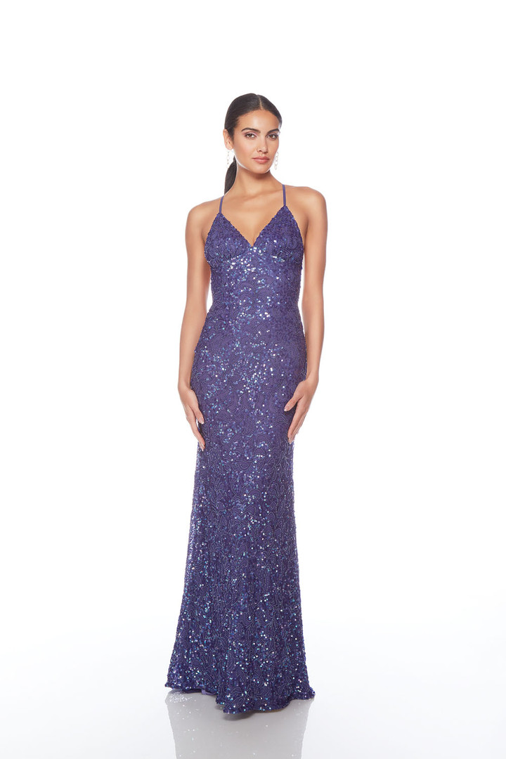 Alyce Paris 88009 Hand Beaded Deep V-Neck Sleeveless Dress