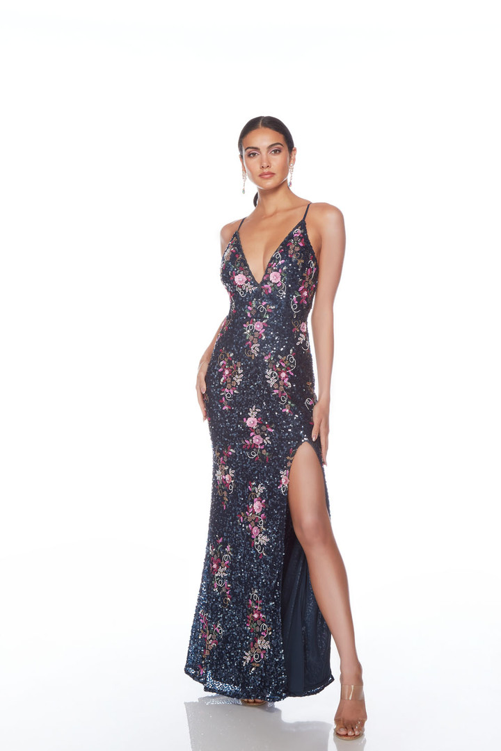 Alyce Paris 88012 Hand Beaded Sleeveless V-Neck Long Dress