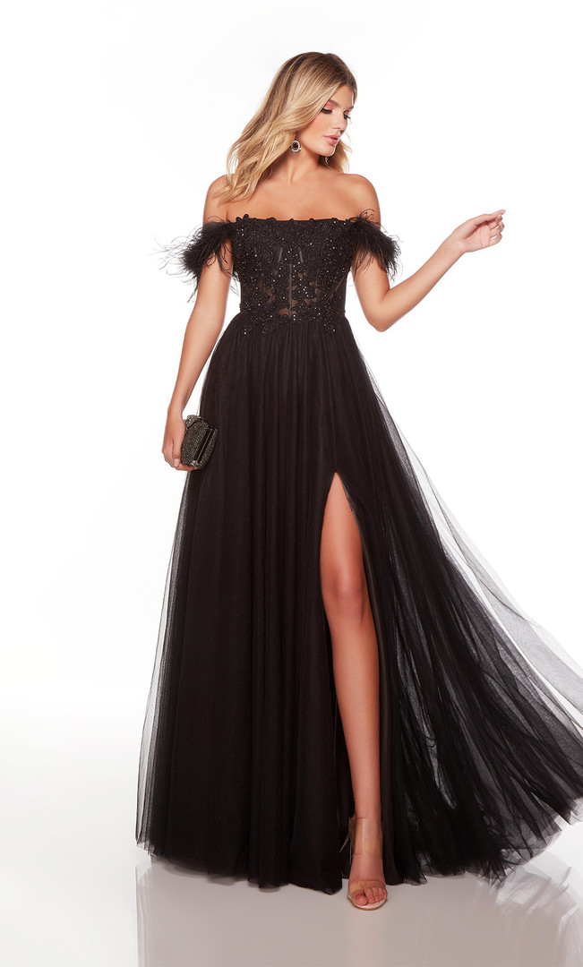 Alyce Paris 61328 Tulle-lace Off The Shoulder Prom Dress