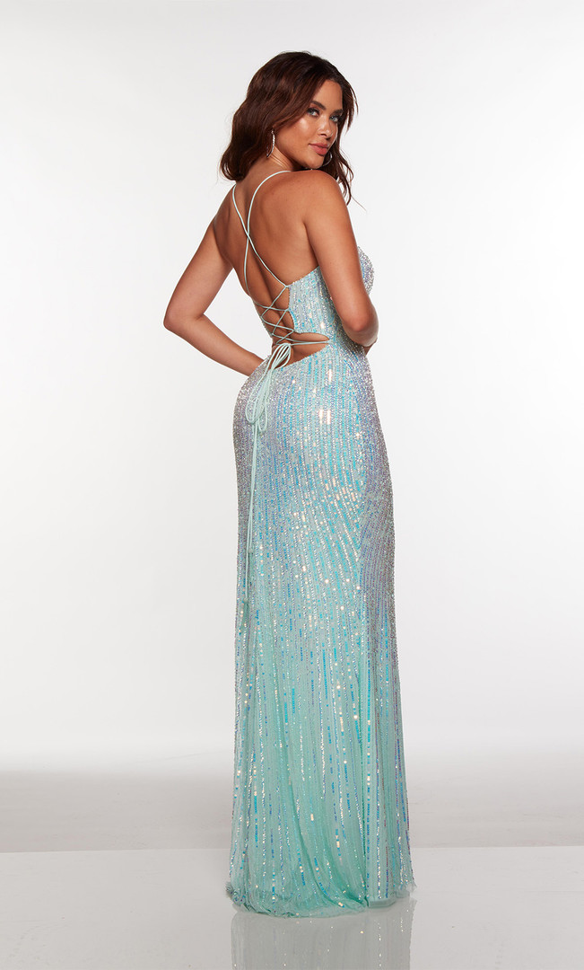 Alyce Paris 61352 Hand Beaded Tulle Square Neck Prom Dress