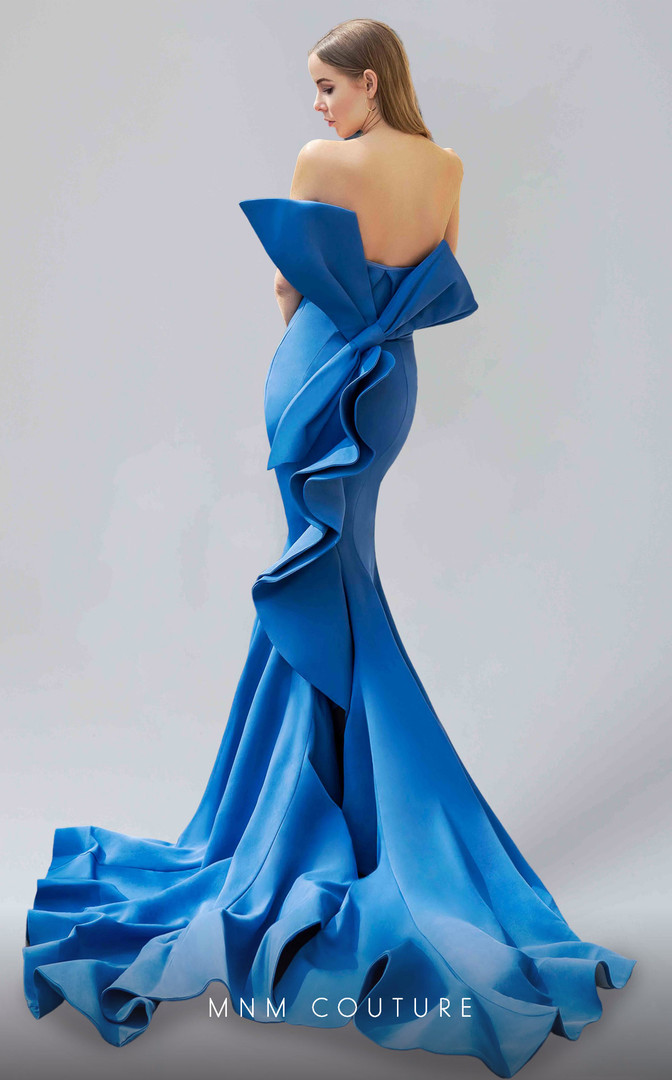 MNM Couture N0145 Crepe Off Shoulder Strapless Fitted Dress